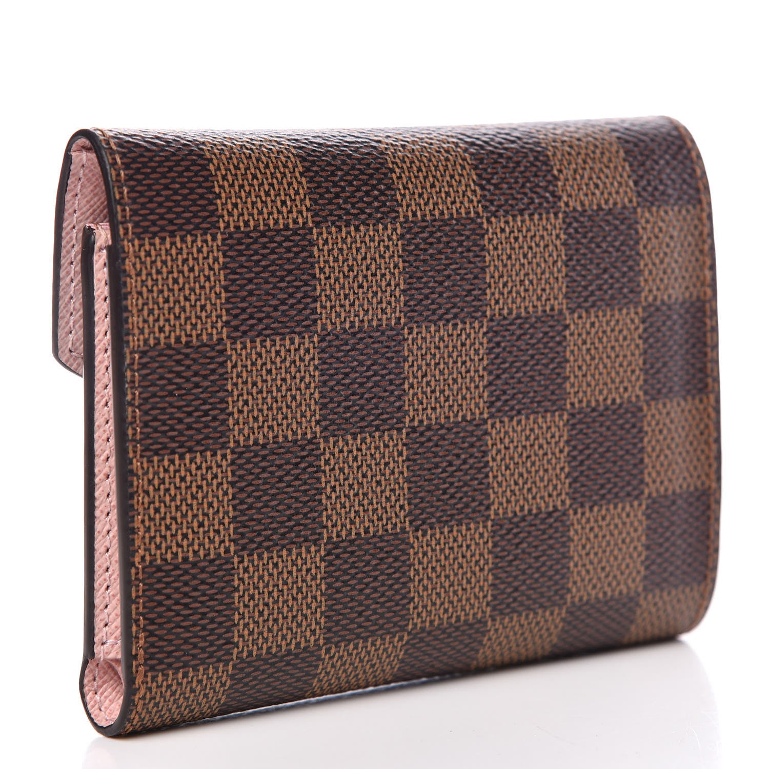 Louis Vuitton Damier Ebene Victorine Wallet Rose Ballerine 3 of 9