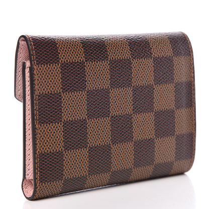 Louis Vuitton Damier Ebene Victorine Wallet Rose Ballerine 3 of 9