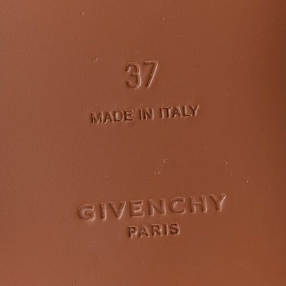 Givenchy Calfskin Logo Ankle Strap Sandals 37 Brown 6 of 10