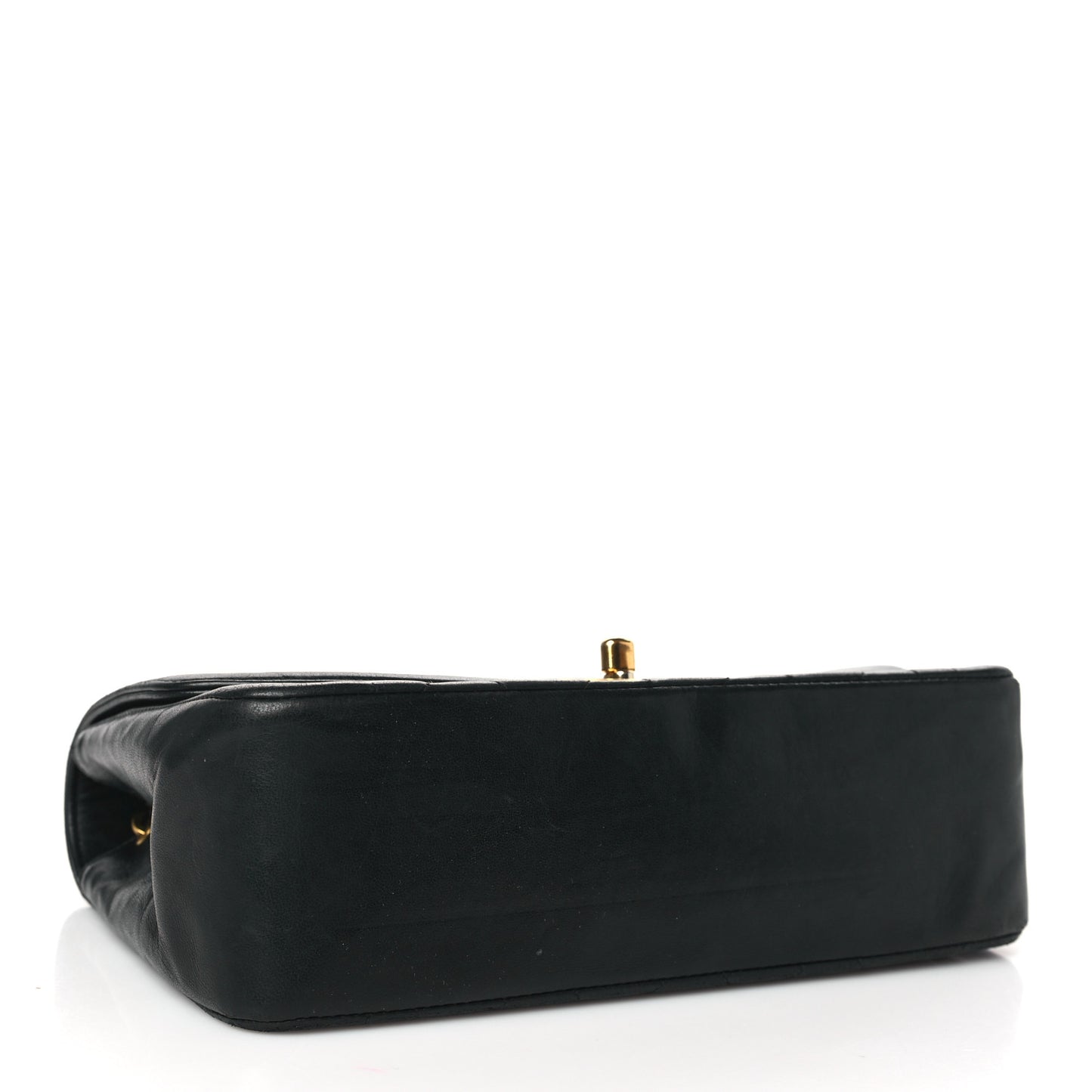 Lambskin Quilted Small Single Flap Black