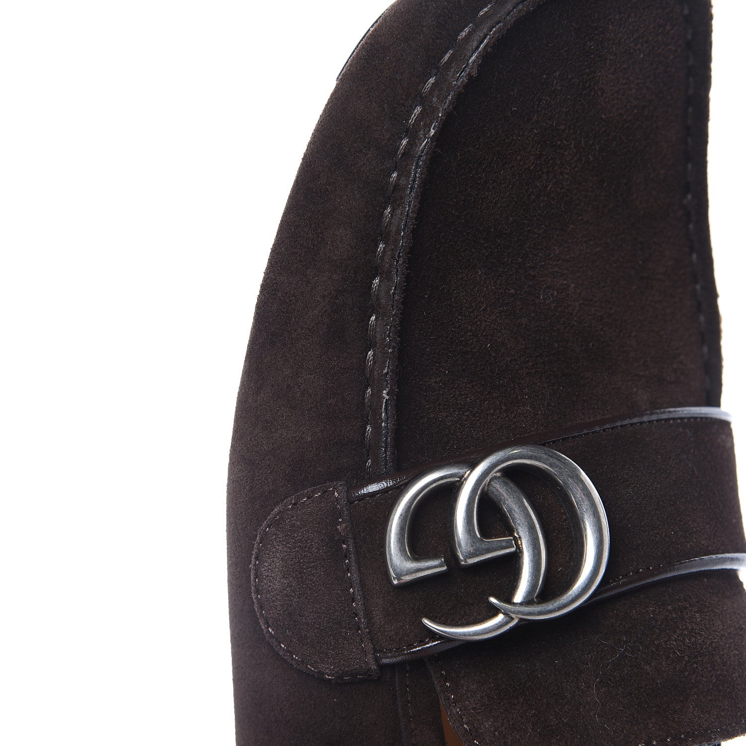 Gucci Suede Mens Driver Queen Loafers 6.5 Cocoa 10 of 11