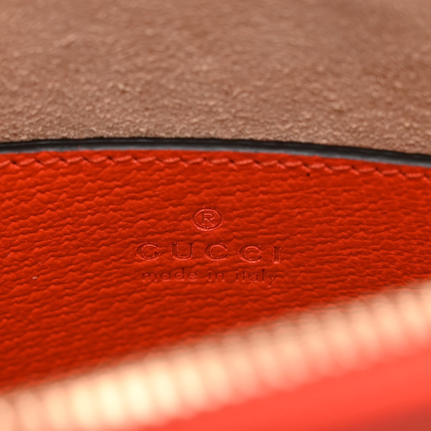 Gucci Textured Dollar Calfskin Mini Diana Dome Tote Bag Deep Orange Spicy Cyclamin 6 of 9