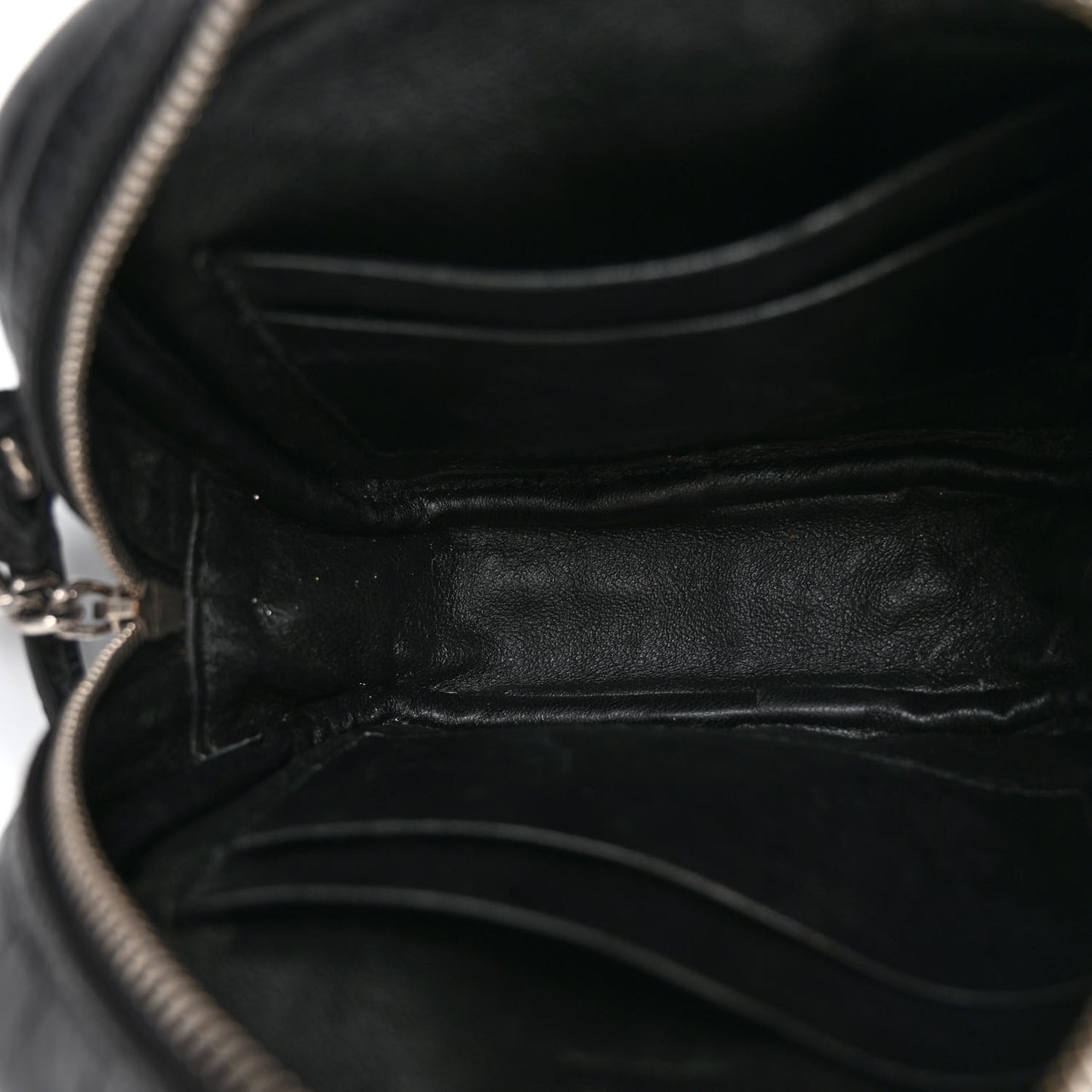 Calfskin Crocodile Embossed Monogram Blogger Bag Black