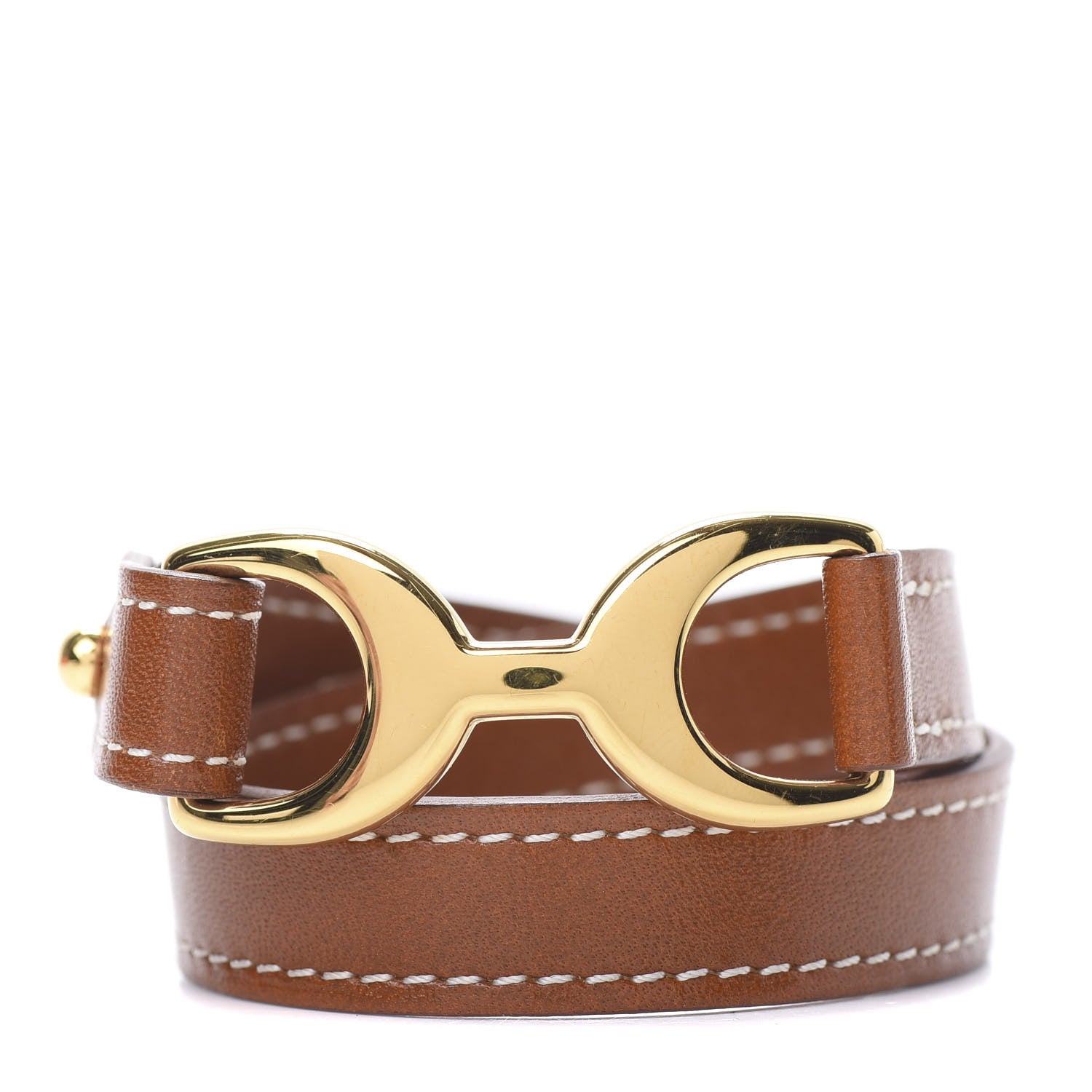 Hermes Barenia Baby Pavane Double Tour Bracelet XS Fauve 1 of 6