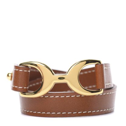 Hermes Barenia Baby Pavane Double Tour Bracelet XS Fauve 1 of 6