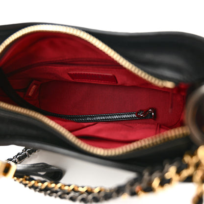 Chanel Aged Calfskin Quilted Small Gabrielle Hobo Black 5 of 12