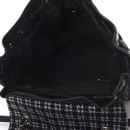 Chanel Tweed Large Urban Spirit Backpack Black White 5 of 10