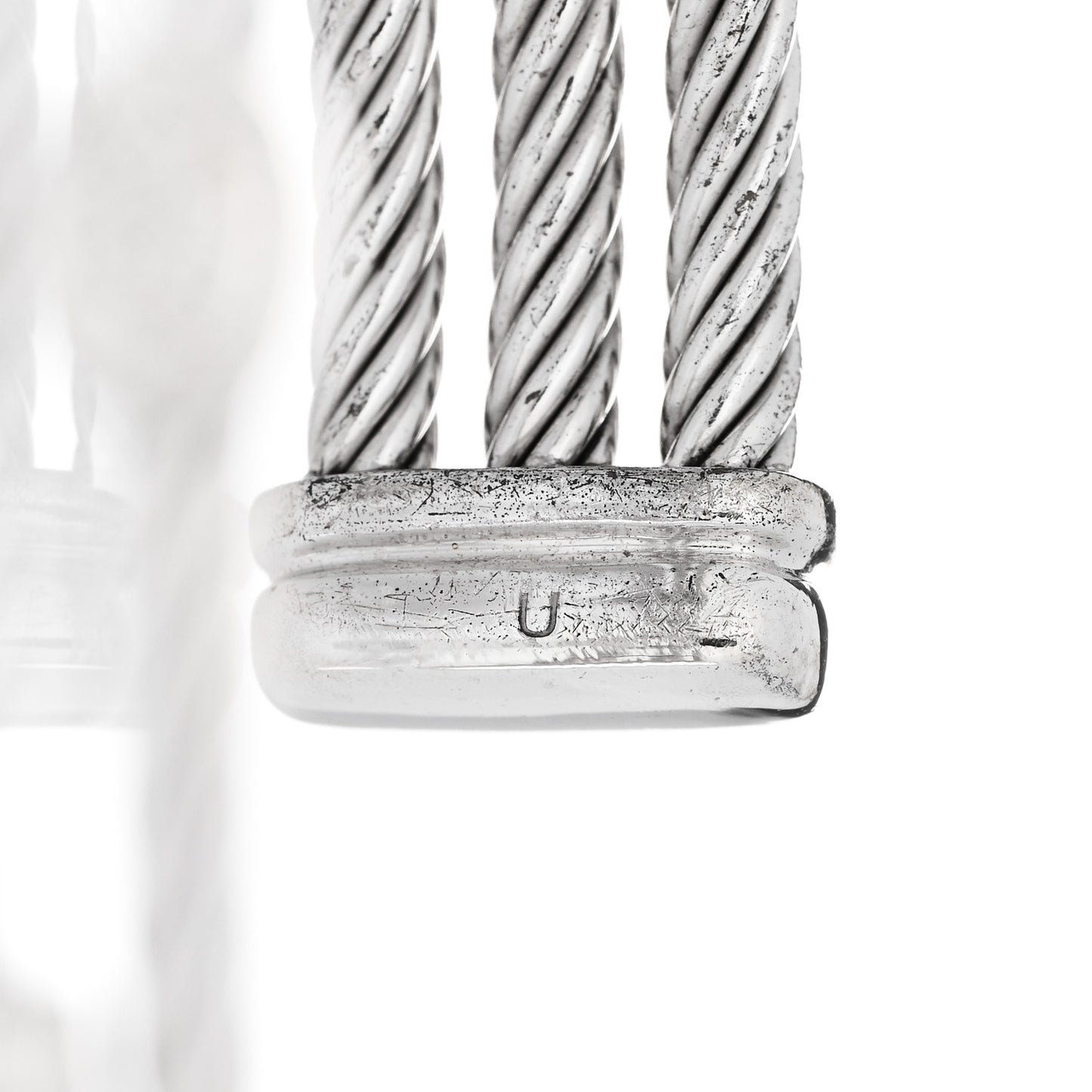 Sterling Silver Diamond Three Row Confetti Cuff Bracelet