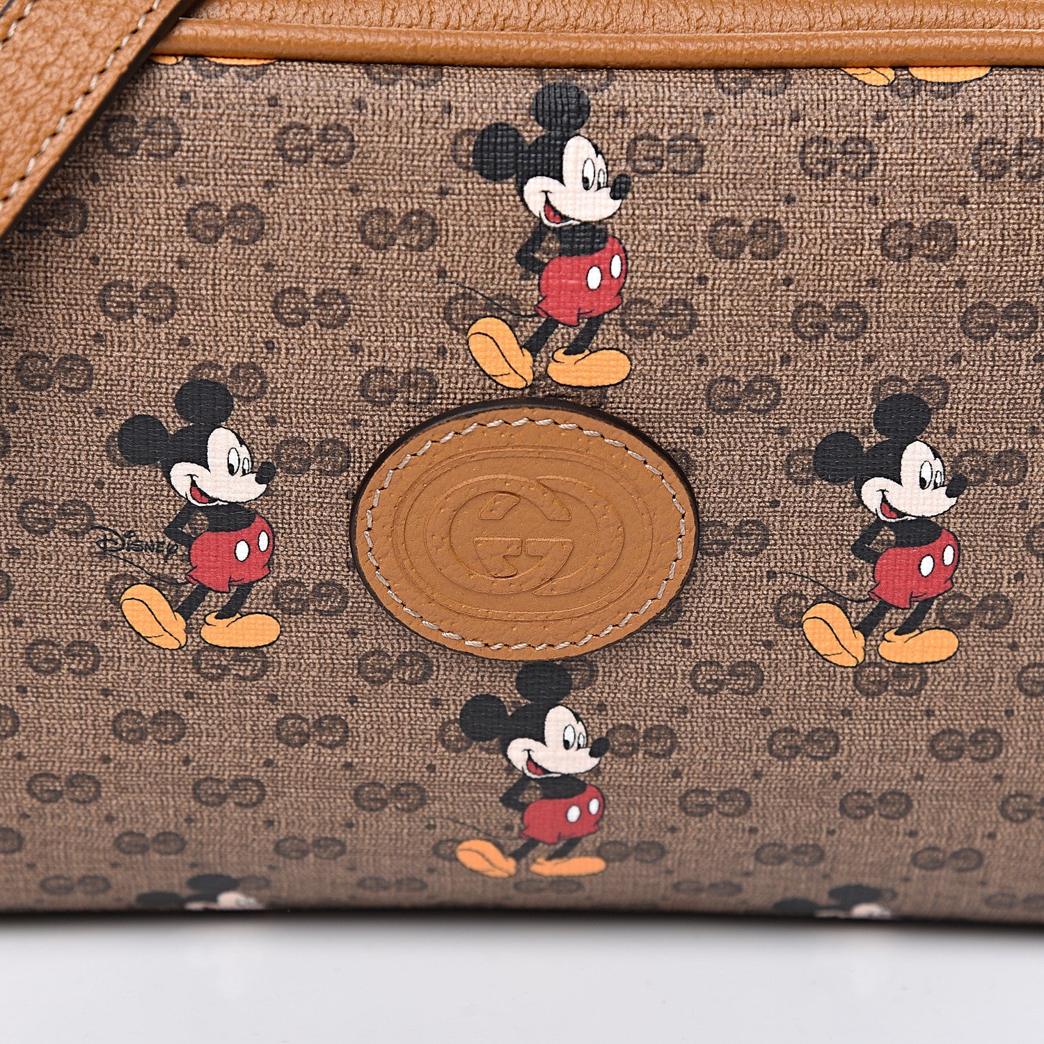 Gucci X DISNEY Mini Vintage GG Supreme Monogram Mickey Mouse Shoulder Bag Beige Vintage Sun Oil 10 of 11