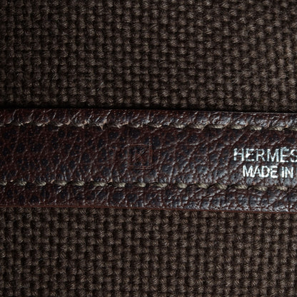 Hermes Toile Leather Garden Party MM 36 Ecru Cocoan SO 7 of 7