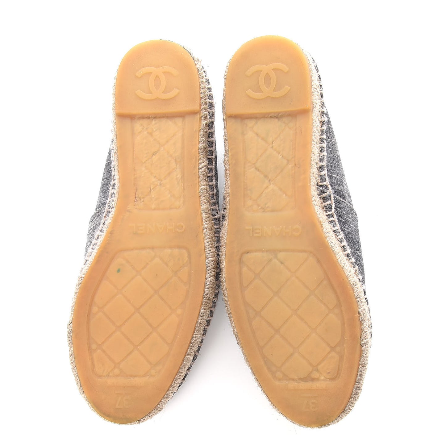 Striated Suede Espadrilles 37 Dark Grey