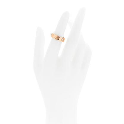 Cartier 18K Pink Gold 3 Diamond 5.5mm LOVE Ring 49 4.75 2 of 4