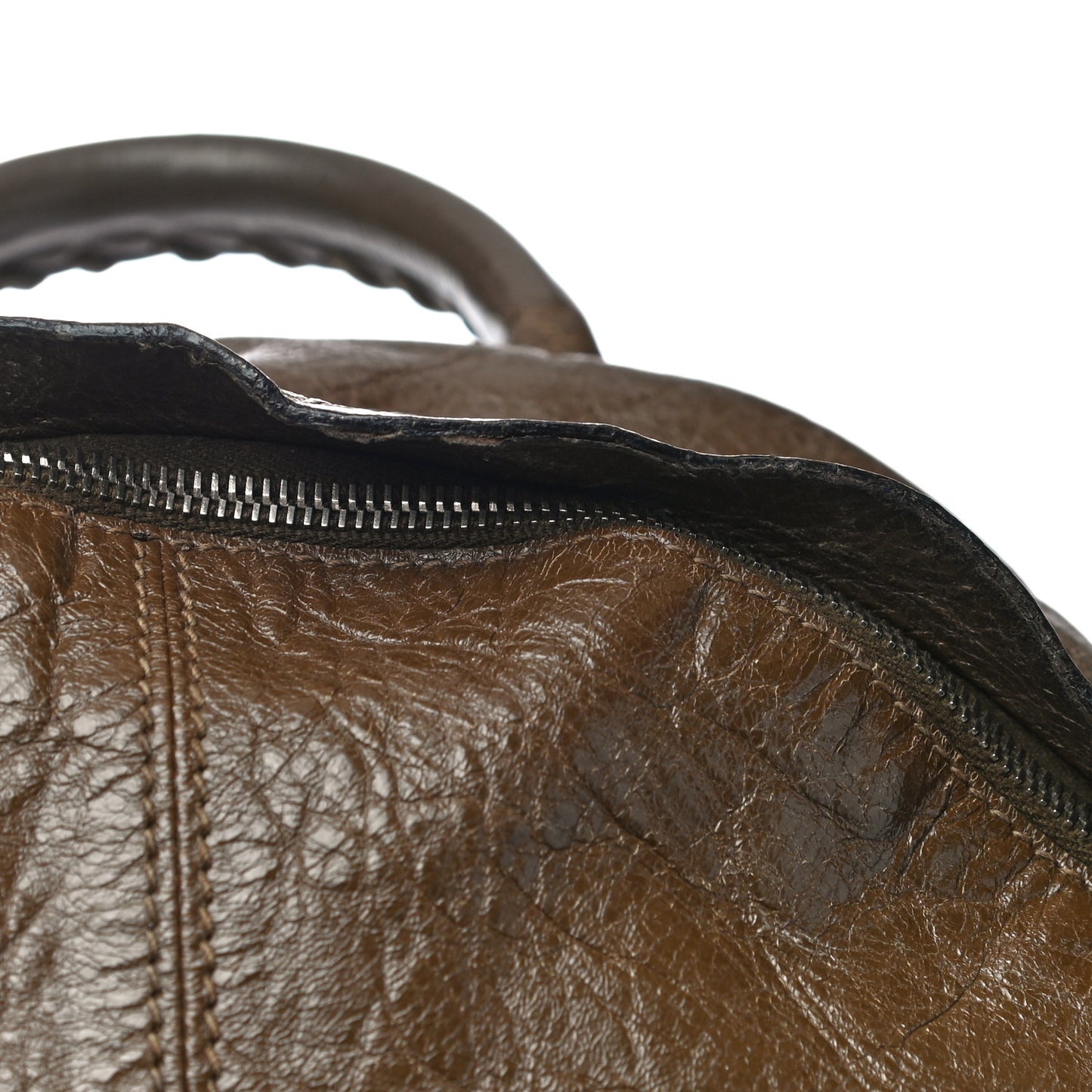 Agneau Classic Silver Hardware Backpack Brown
