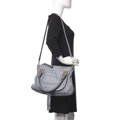 Chloe Calfskin Medium Marcie Satchel Washed Blue 3 of 12