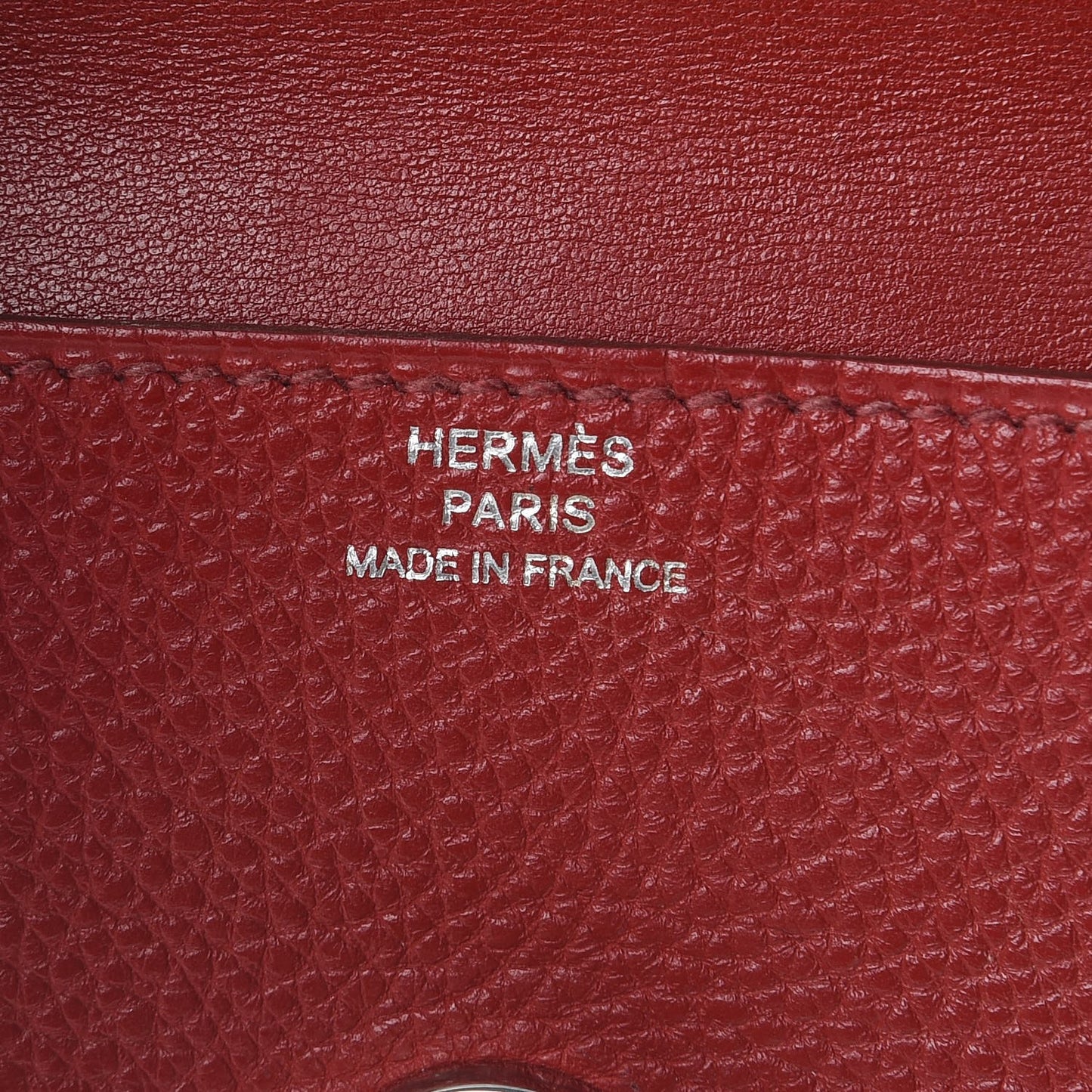 Togo Dogon Card Case Rouge Garance