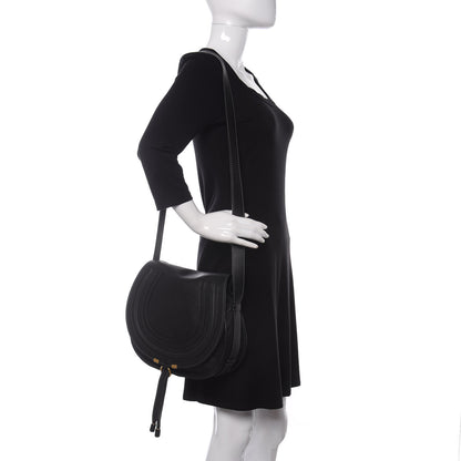Chloe Calfskin Medium Marcie Round Crossbody Bag Black 2 of 9