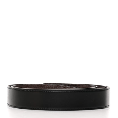 Hermes Box Togo 32mm Belt Strap 90 Black Chocolate 2 of 5
