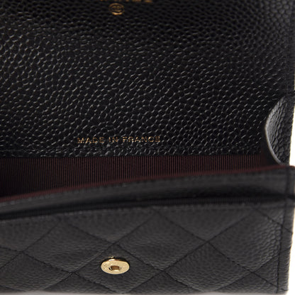 Chanel Caviar Quilted Flap Card Holder Black 7 of 9