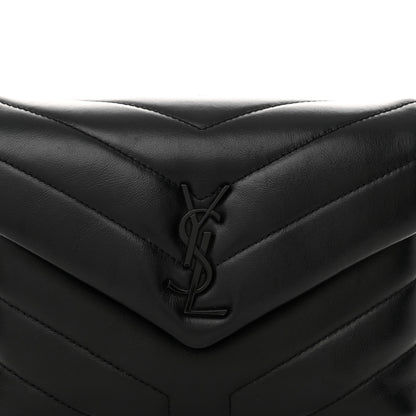 Saint Laurent Calfskin Y Quilted Monogram Monochrome Toy Loulou Crossbody Bag Black 8 of 15