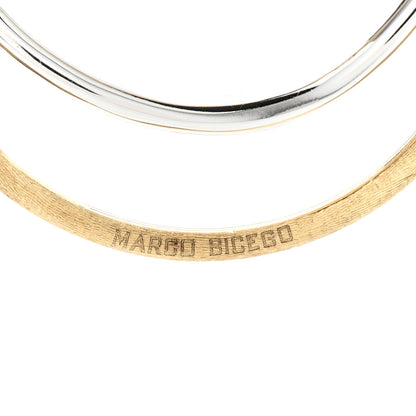 Marco Bicego 18K Yellow White Gold Diamond Jaipur Circle Link Pendant Necklace 5 of 5