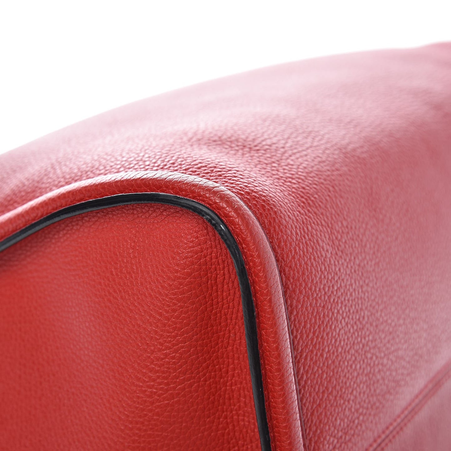 Calfskin Large Skull Padlock Zip Around Tote Red