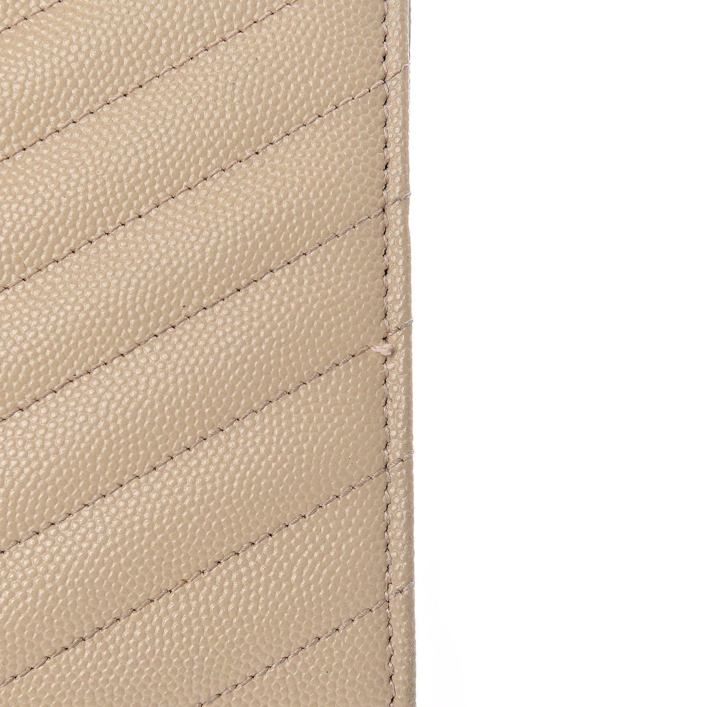 Grain De Poudre Matelasse Chevron Monogram Chain Wallet Deep Beige
