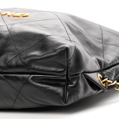 Chanel Shiny Calfskin Quilted Chanel 22 Backpack Black 10 of 10