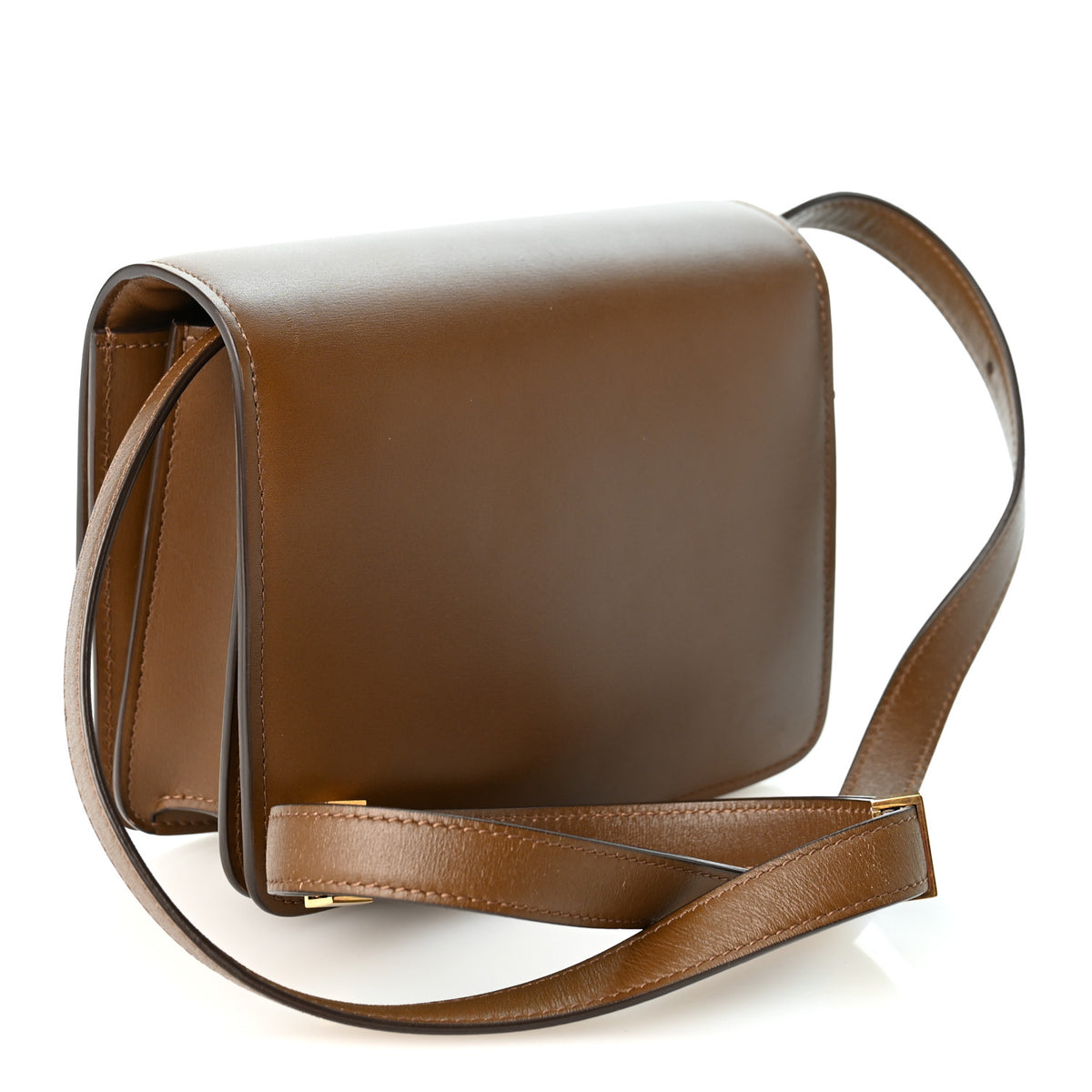 Box Calfskin Small Classic Box Flap Bag Camel