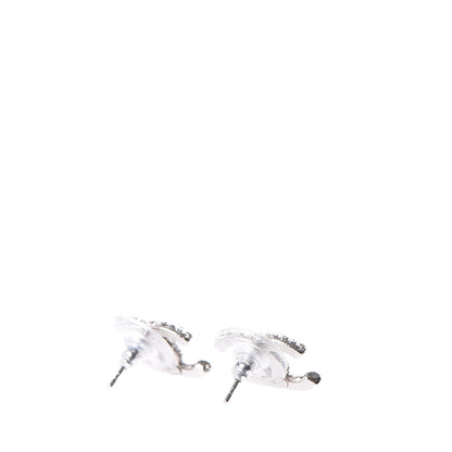 Chanel Crystal CC Earrings Silver 3 of 5