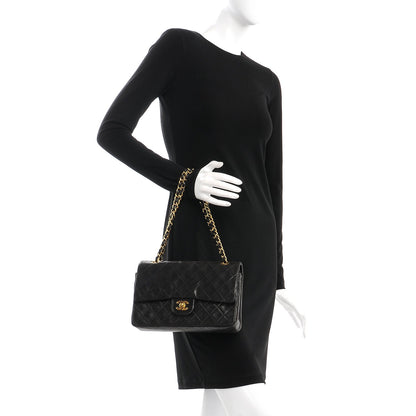 Chanel Lambskin Quilted Double Flap Black 3 of 9