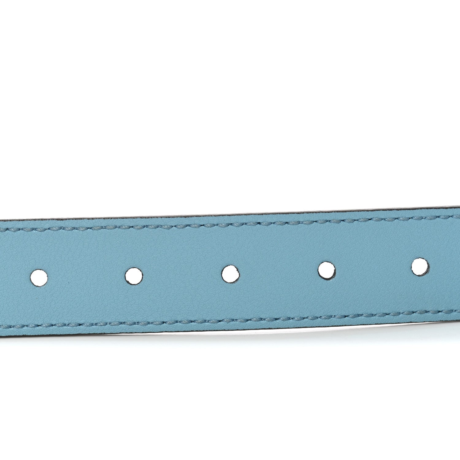 Gucci Calfskin Kids Double G Belt L Blue 3 of 5