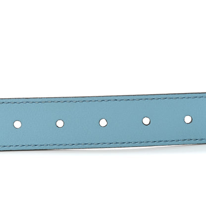 Gucci Calfskin Kids Double G Belt L Blue 3 of 5