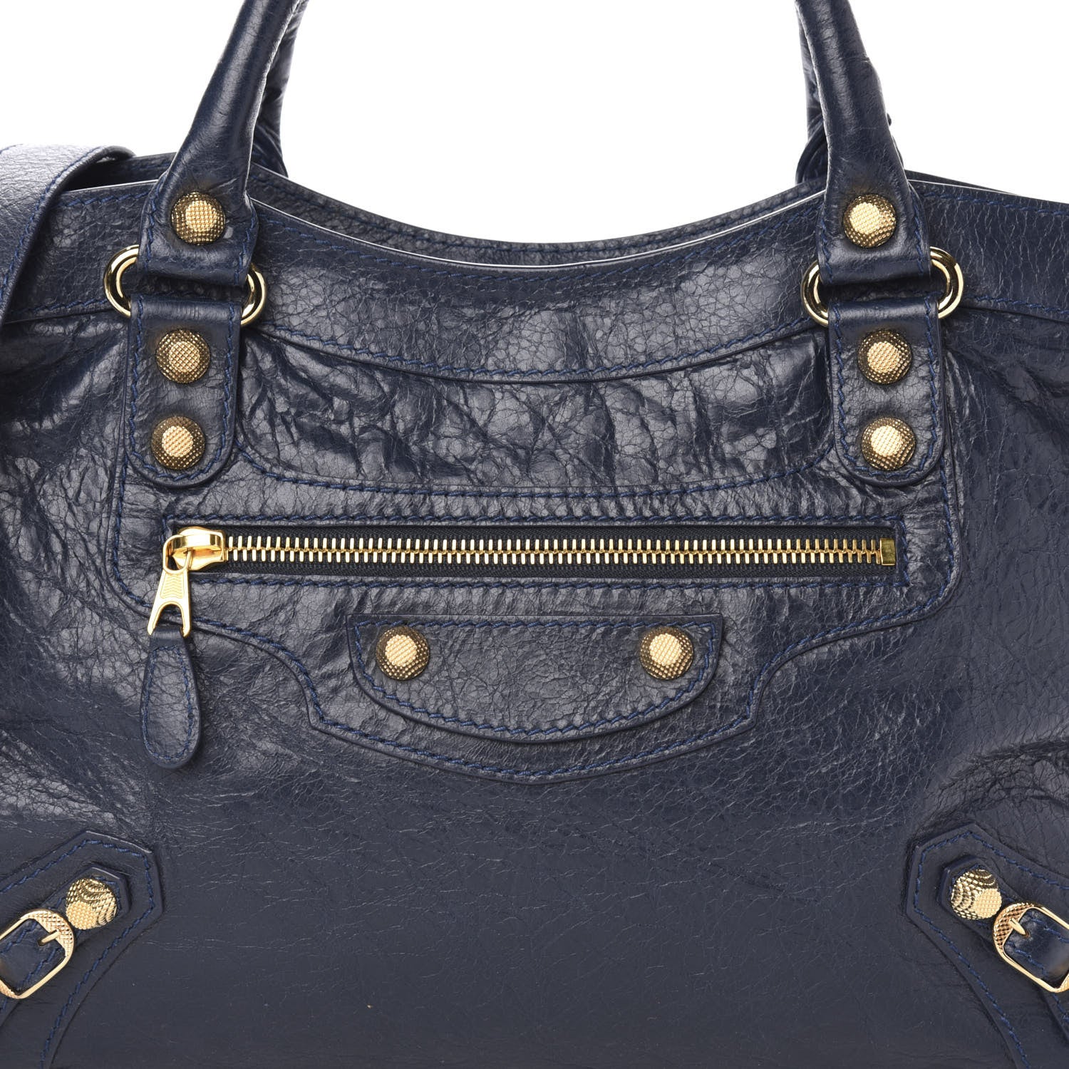 Balenciaga Agneau Giant 12 Gold Hardware Town Bleu Obscur 11 of 11