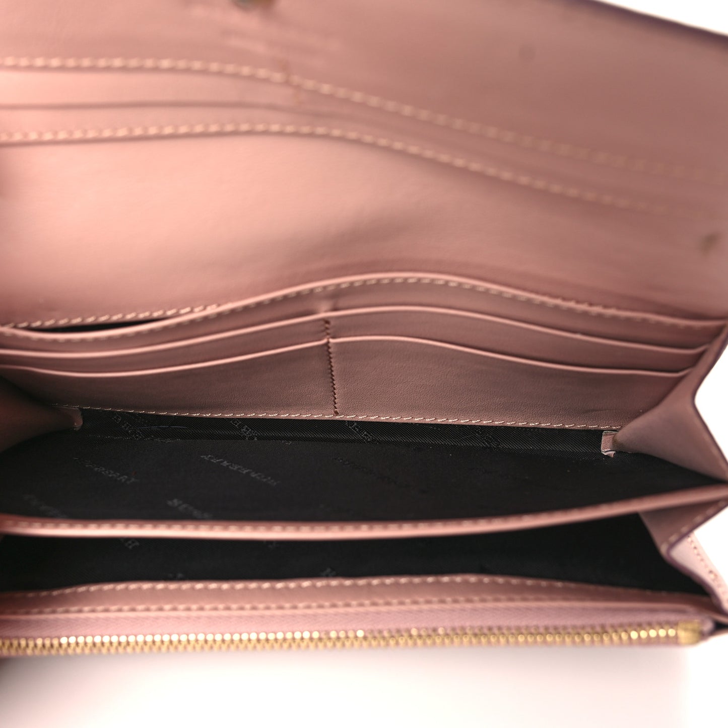 Calfskin House Check Porter Continental Wallet Pale Orchid