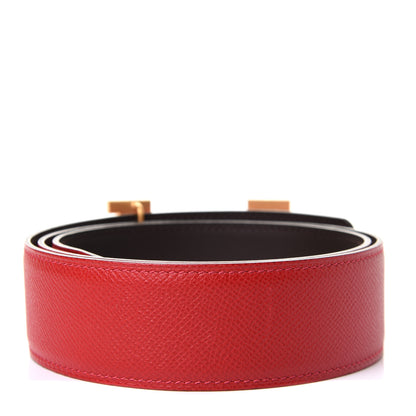 Hermes Epsom Chamonix 42mm Constance 2 Belt 85 Rouge Casaque Chocolate 2 of 7