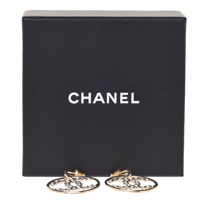Chanel Baguette Crystal High Society CC Drop Earrings Gold 5 of 5