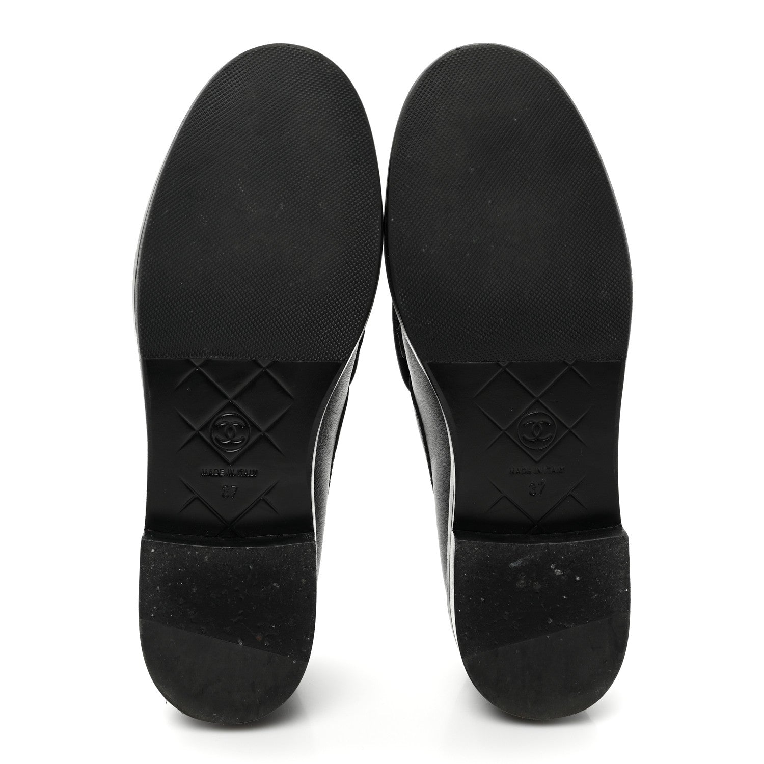Chanel Lambskin Quilted CC Turnlock Loafers 37 Black 5 of 10