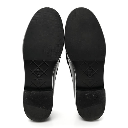 Chanel Lambskin Quilted CC Turnlock Loafers 37 Black 5 of 10