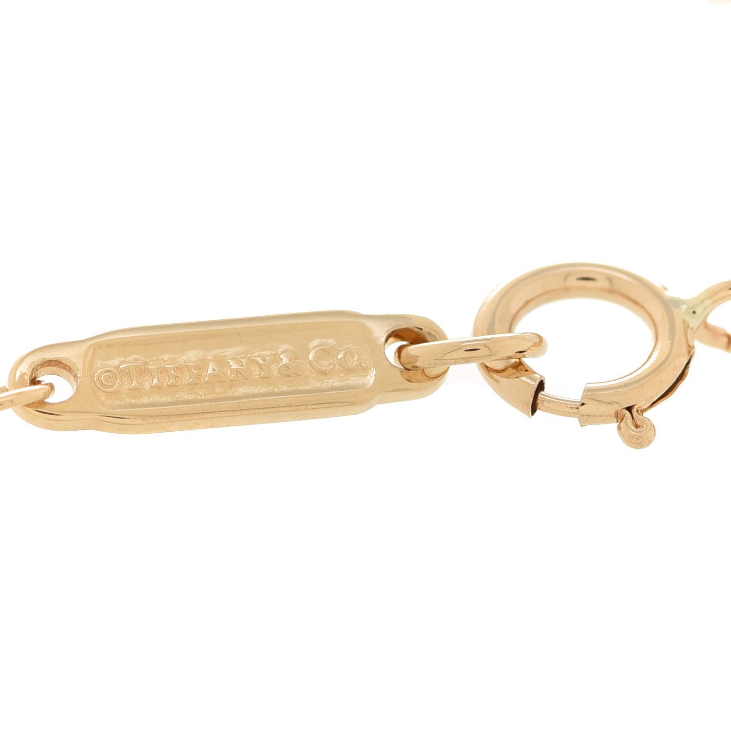 Tiffany 18K Yellow Gold Diamond Tag Chain Bracelet 4 of 6