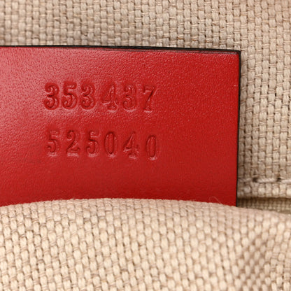 Gucci GG Supreme Monogram Medium Zippered Tote Red 7 of 10