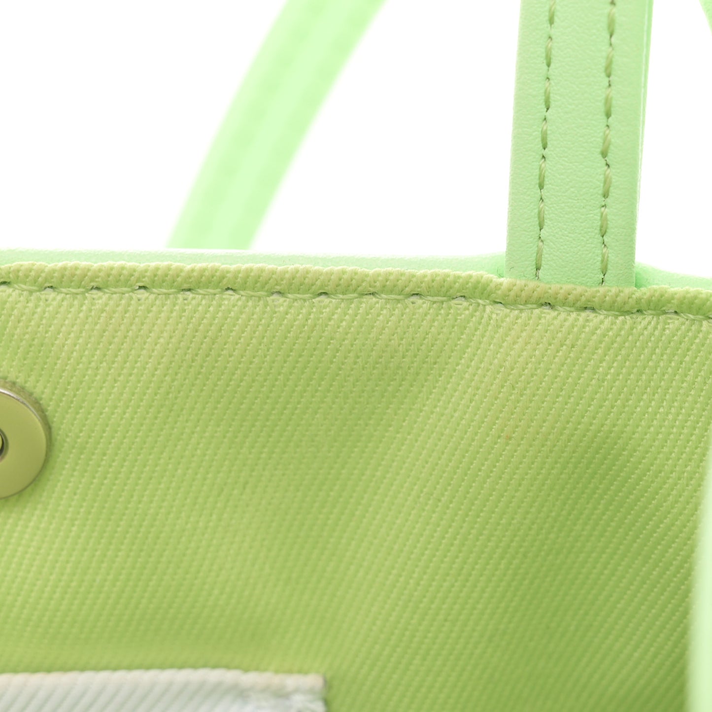 Vegan Leather Small Shopping Bag Double Mint