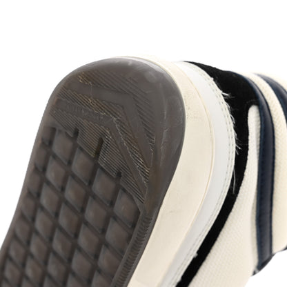 Chanel Suede Fabric Grained Calfskin Womens CC High Top Sneakers 37 White Navy 10 of 21