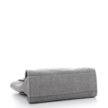 Chanel Canvas Large Deauville Tote Grey 5 of 8