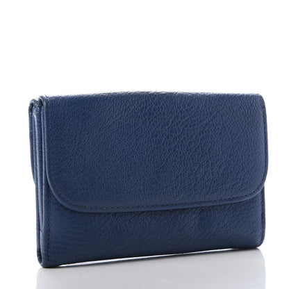 Miu Miu Goatskin Madras Flap Wallet Cobalto 3 of 6