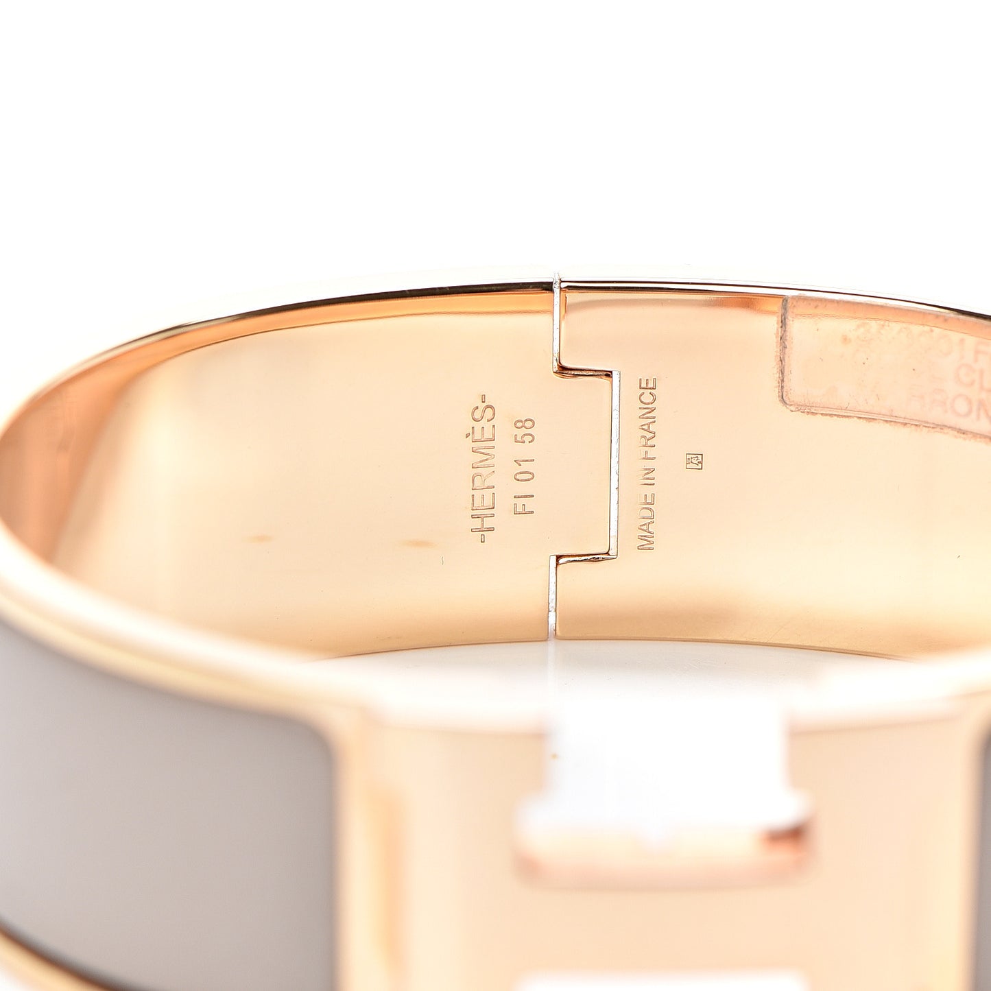 Enamel Wide Clic Clac H Bracelet GM Marron Glace