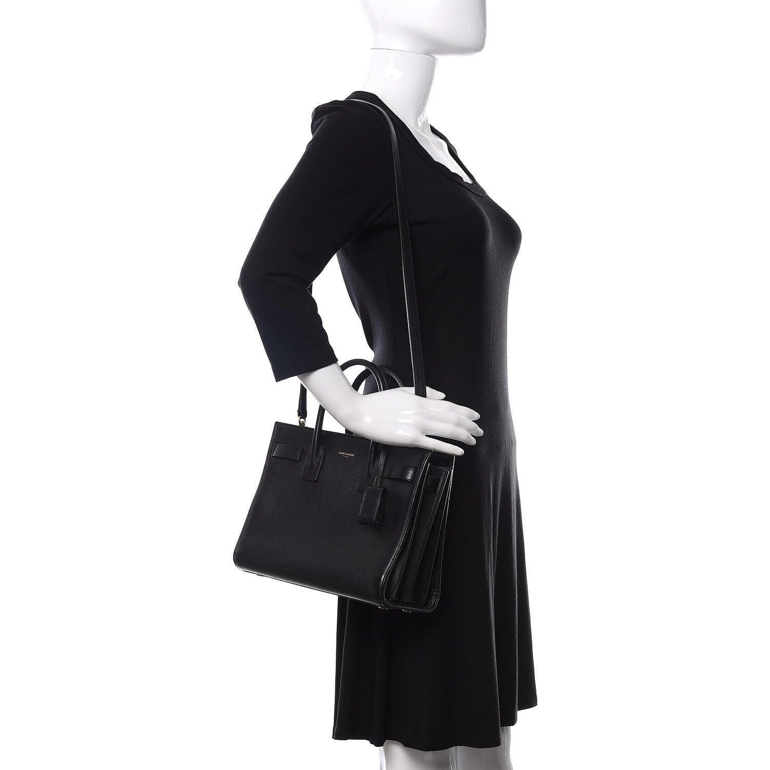 Saint Laurent Calfskin Baby Sac De Jour Black 2 of 9
