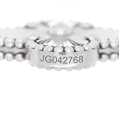 Van Cleef & Arpels 18K White Gold 5 Motifs Guilloche Vintage Alhambra Bracelet 4 of 5