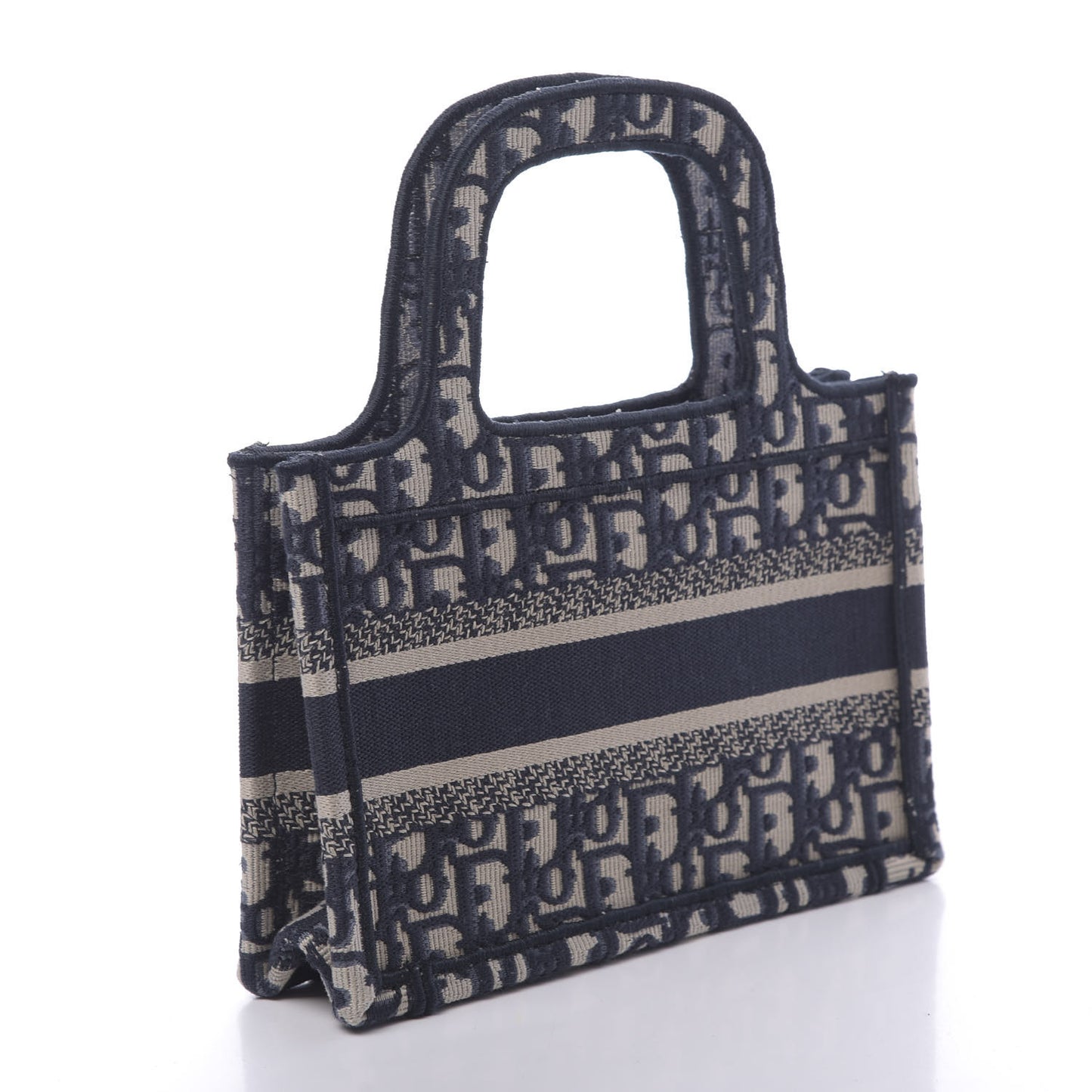 Oblique Mini Book Tote Blue Multicolor