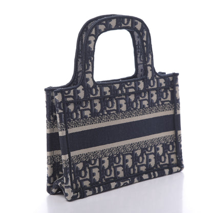 Christian Dior Oblique Mini Book Tote Blue Multicolor 3 of 11