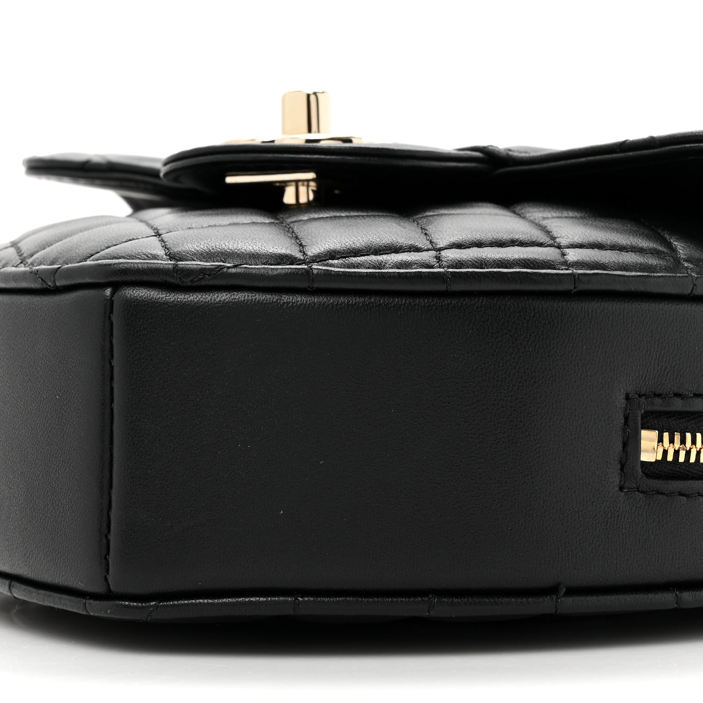 Lambskin Quilted CC In Love Heart Bag Black